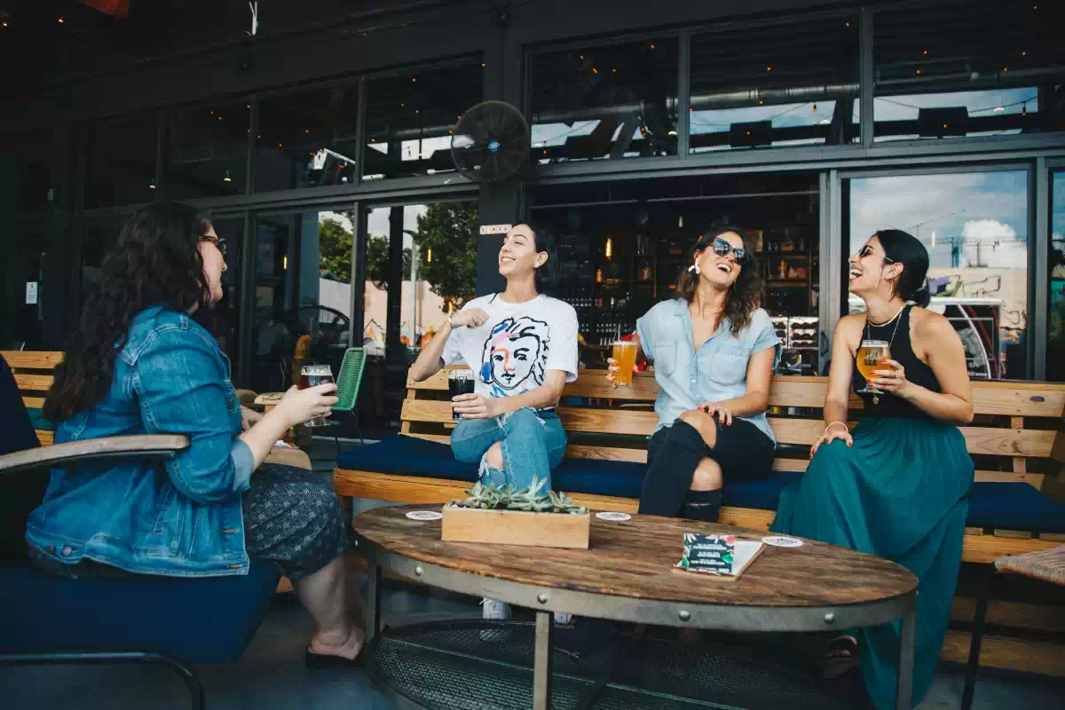 image of young ladies socializing